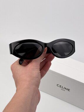 Celine CL40288I MONOCHROMS 01A Sunglasses – Black Grey Cat Eye NEW AUTHENTIC
